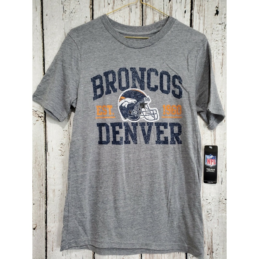 NFL Apparel Youth Large‎ Denver Broncos Short Sleeve Tee Shirt T-Shirt NEW